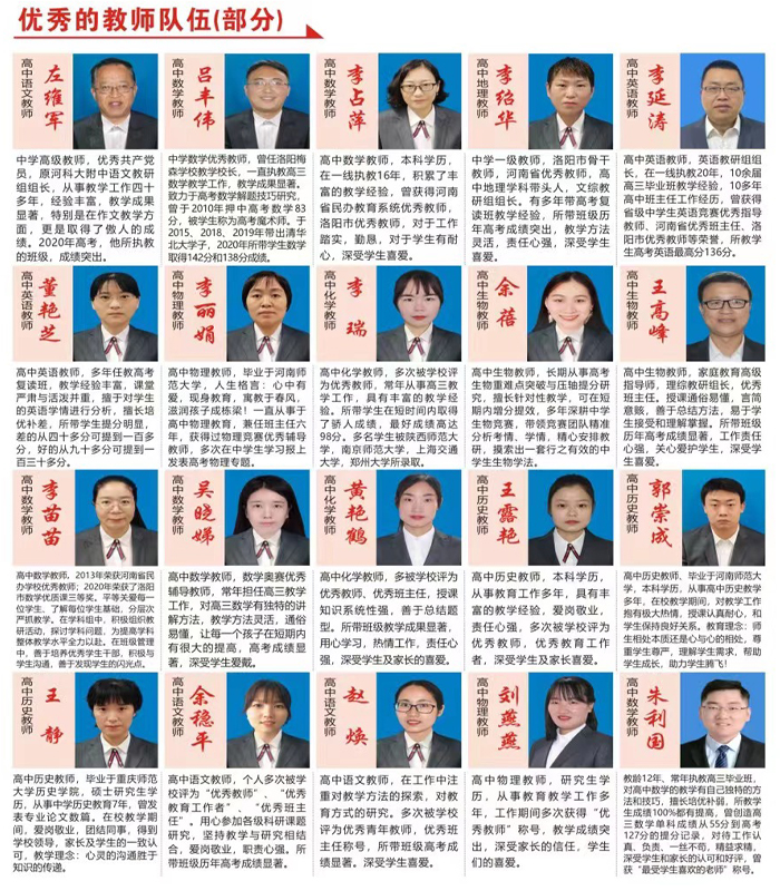 新高一教师简介