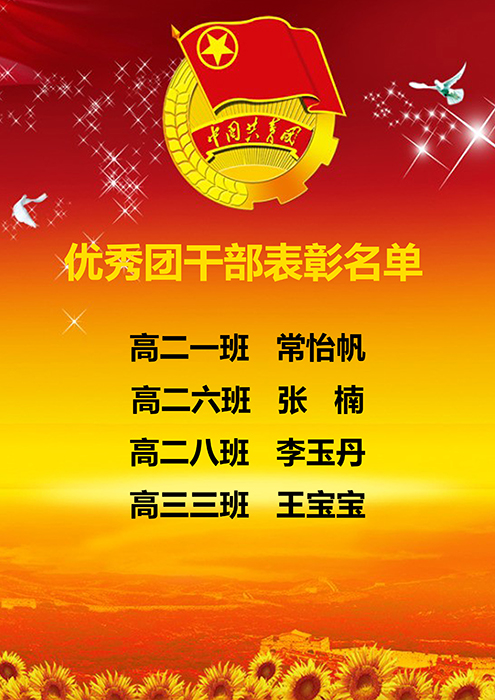 优秀团干部名单